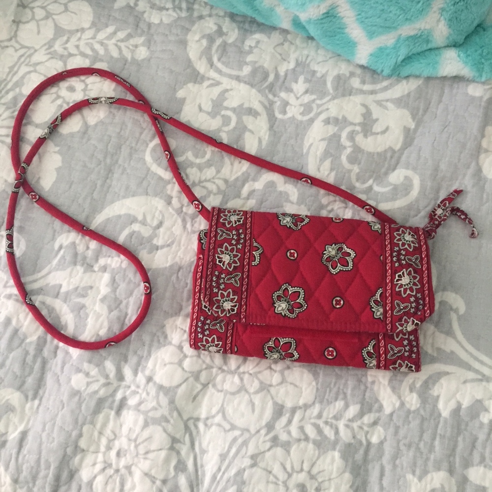 EUC Vera Bradley trifold crossbody, made in USA